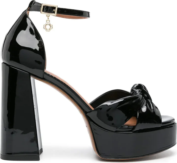 115mm Leather Platform Sandals