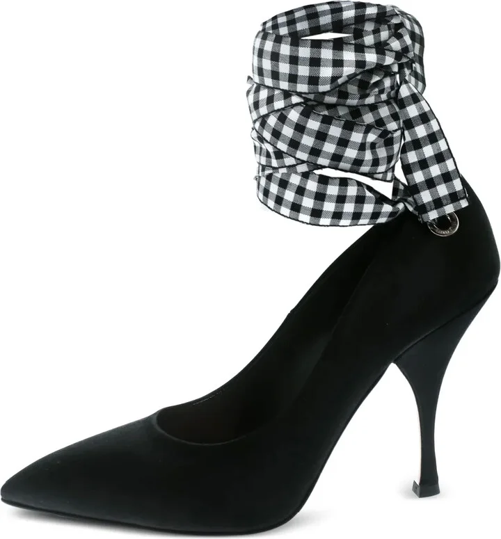 115mm Leather Pointed-Toe Pumps