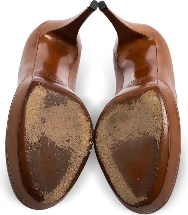 115mm Leather Round-Toe Pumps - Image 4