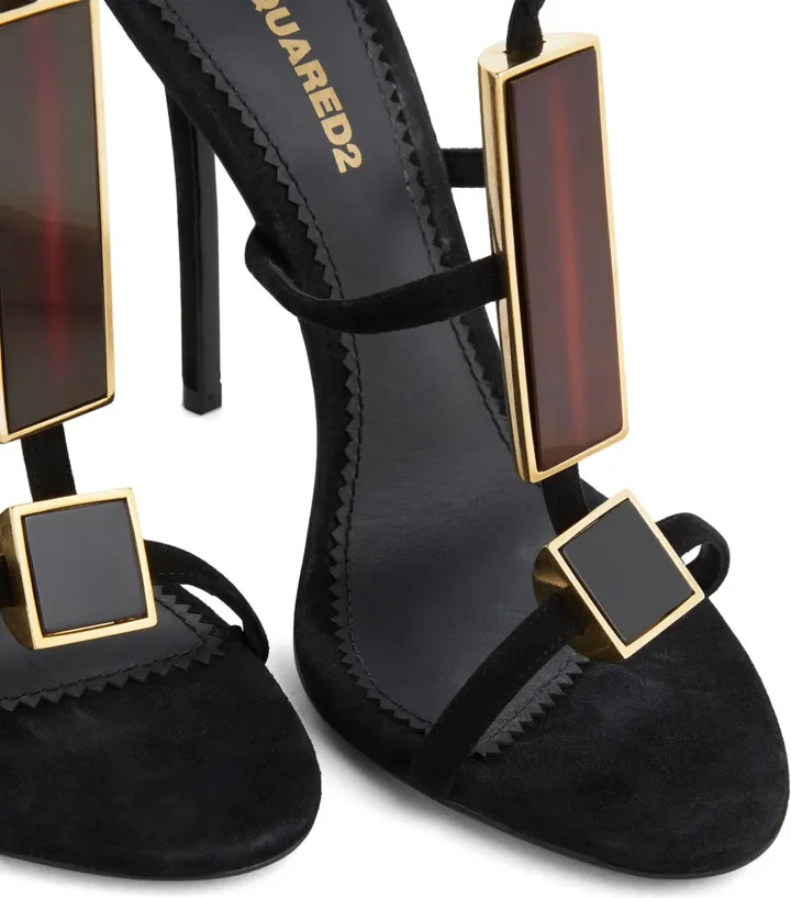 115mm Leather Sandals - Image 4