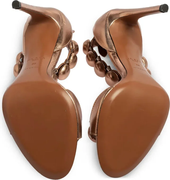 115mm Leather Sandals - Image 5