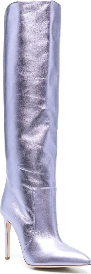 115mm Leather Stiletto Boots - Image 2