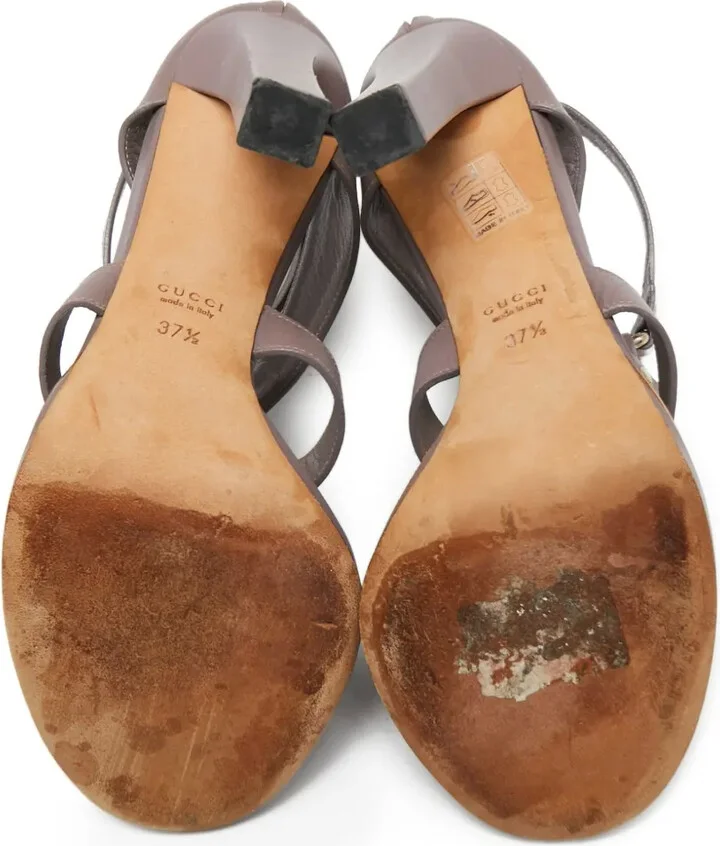 115mm Leather Studded Sandals - Image 4