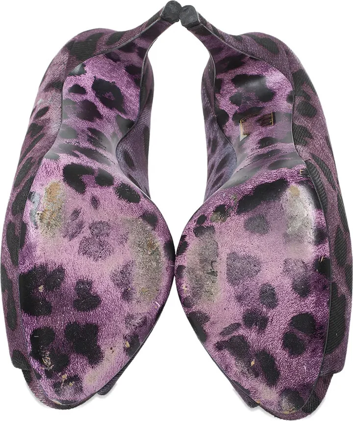 115mm Leopard-Print Platform Pumps - Image 5