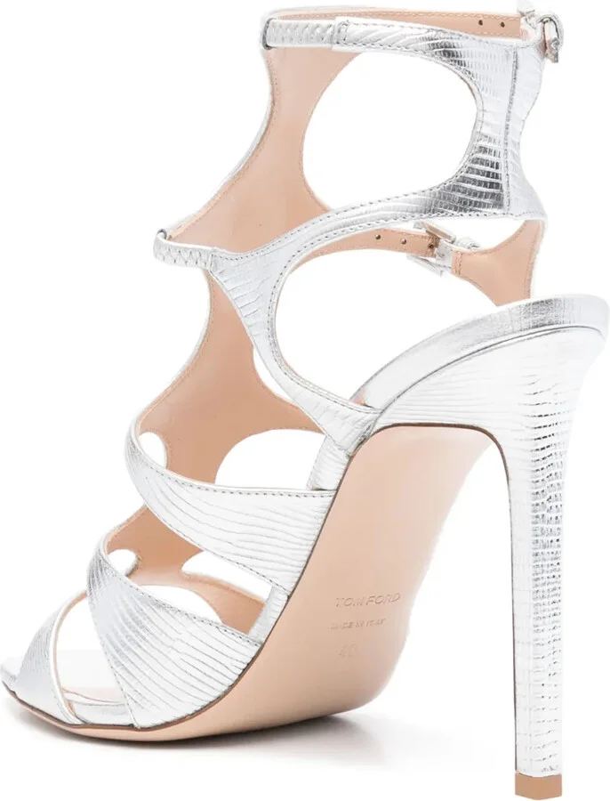 115mm Lizard-Effect Sandals - Image 3