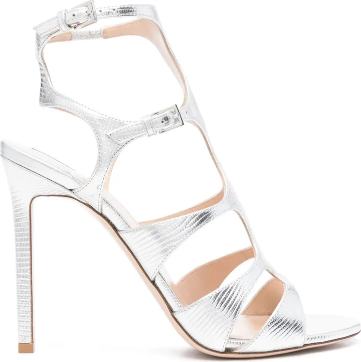 115mm Lizard-Effect Sandals