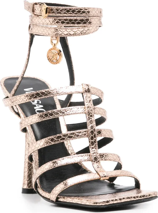 115mm Medusa-embellished caged sandals - Image 2