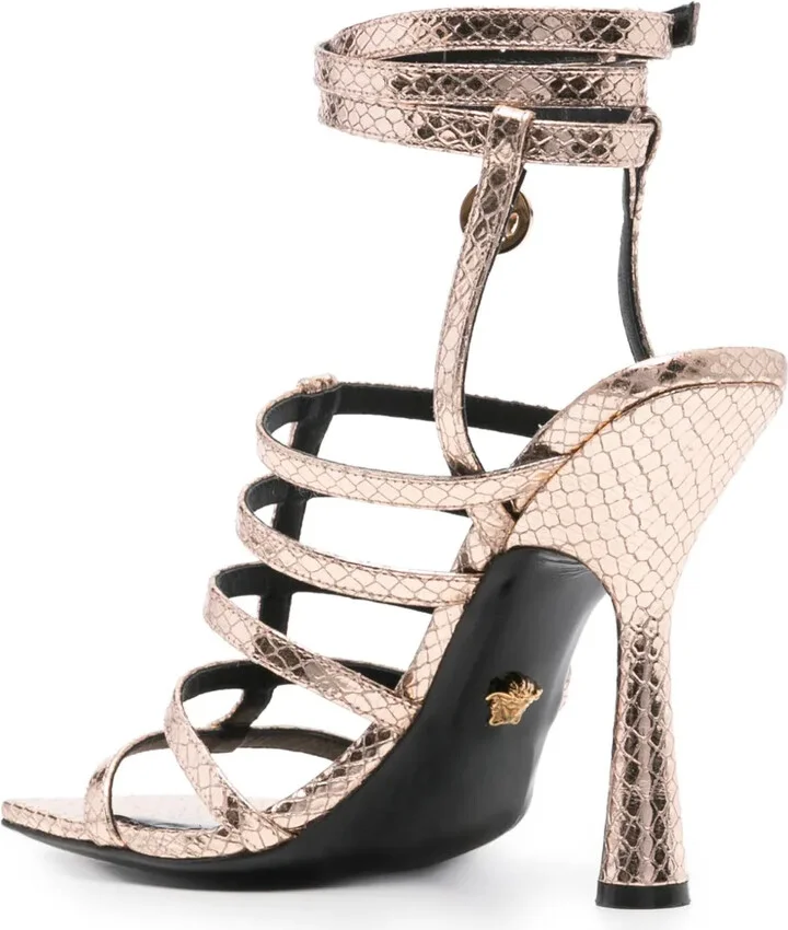 115mm Medusa-embellished caged sandals - Image 3