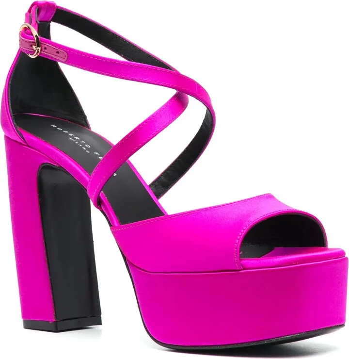 115mm Open-Toe Leather Pumps - Image 2