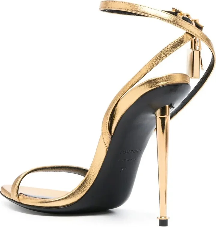 115mm Padlock metallic sandals - Image 3