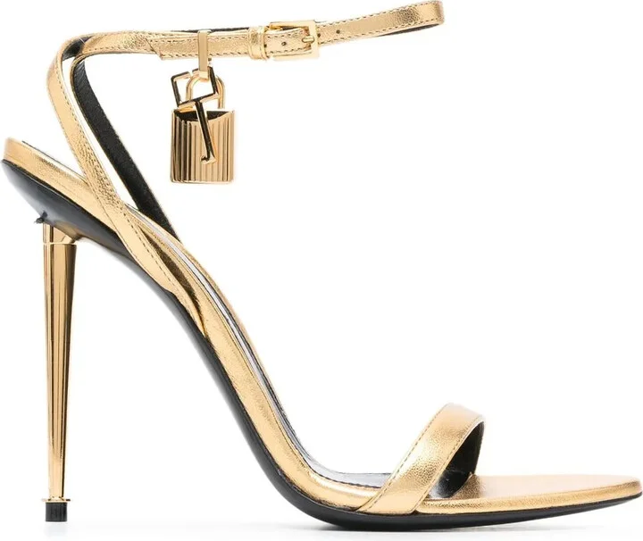 115mm Padlock metallic sandals