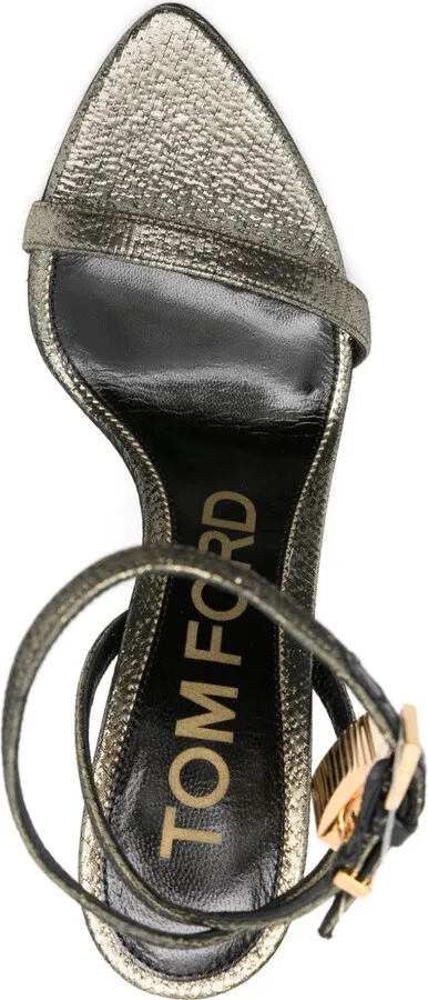 115mm Padlock Stiletto Heeled Sandals - Image 4