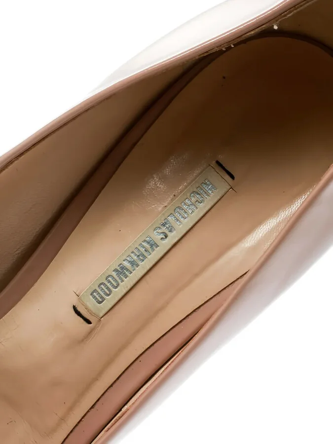 115mm Patent Leather Block Heel Pumps - Image 5