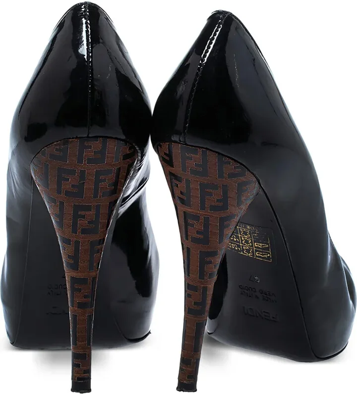 115MM Patent Leather FF Logo Pumps - Image 2