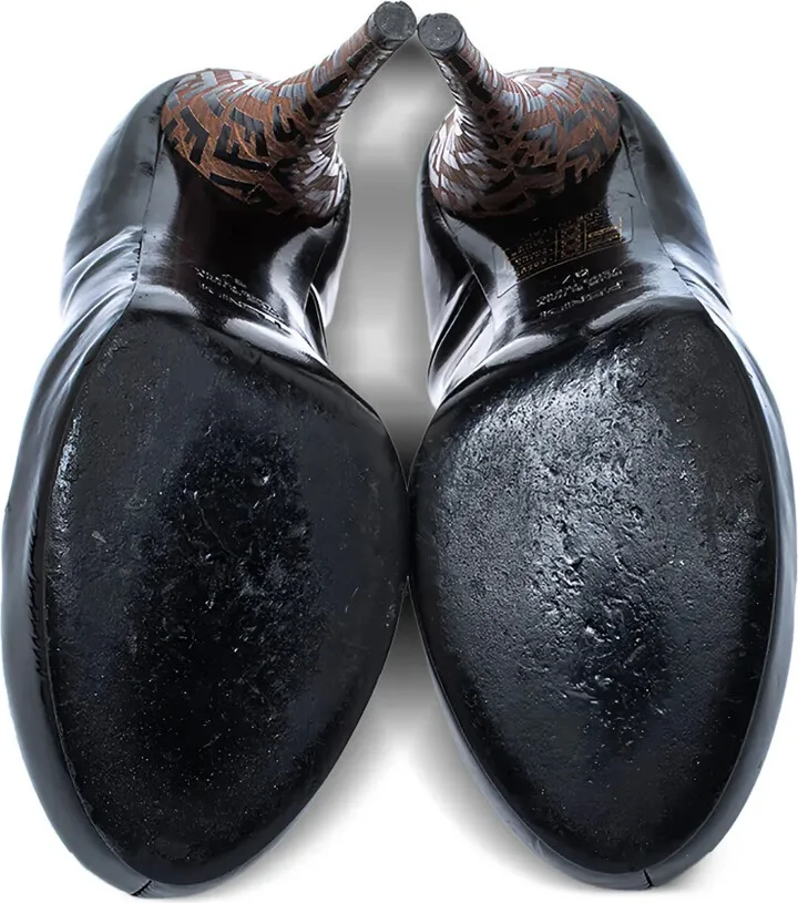 115MM Patent Leather FF Logo Pumps - Image 3