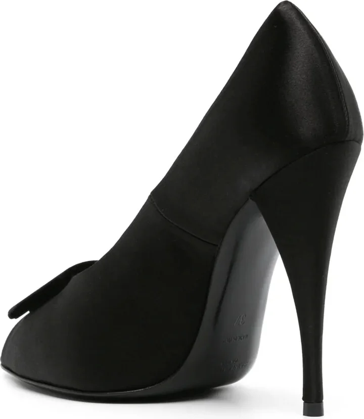 115mm Peep-Toe Satin Pumps - Image 3
