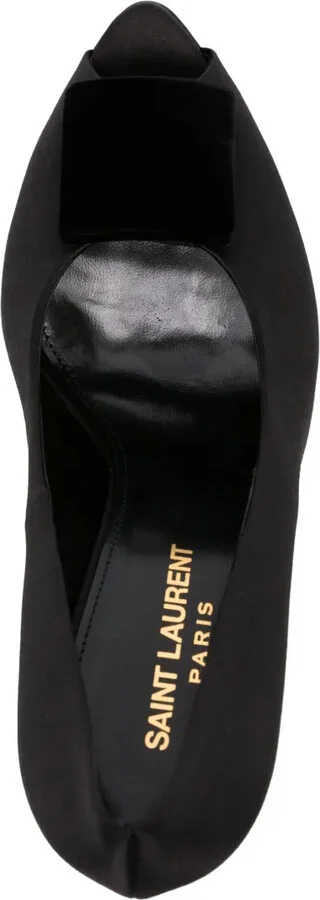 115mm Peep-Toe Satin Pumps - Image 4