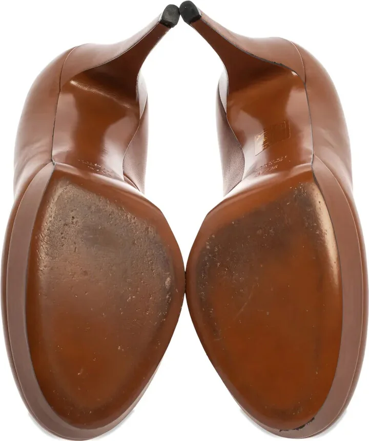 115mm Platform Leather Pumps - Image 3