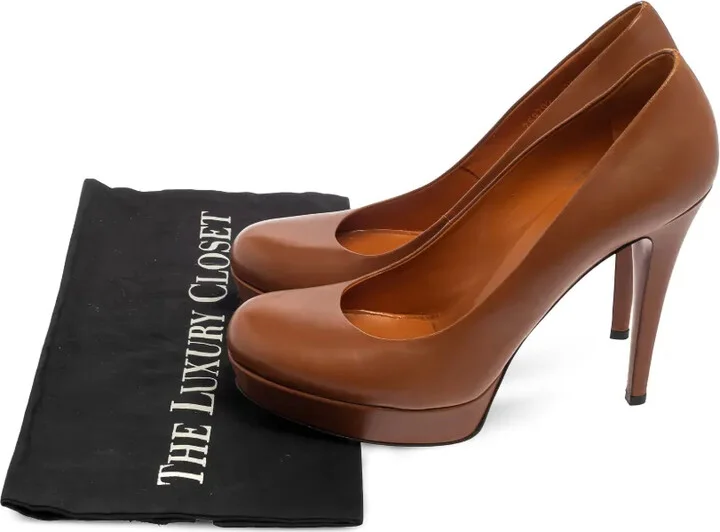 115mm Platform Leather Pumps - Image 5
