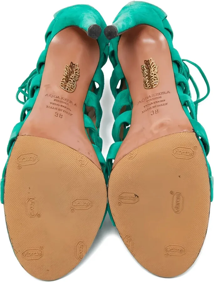 115MM pre-owned lace-up cage sandals - Image 5