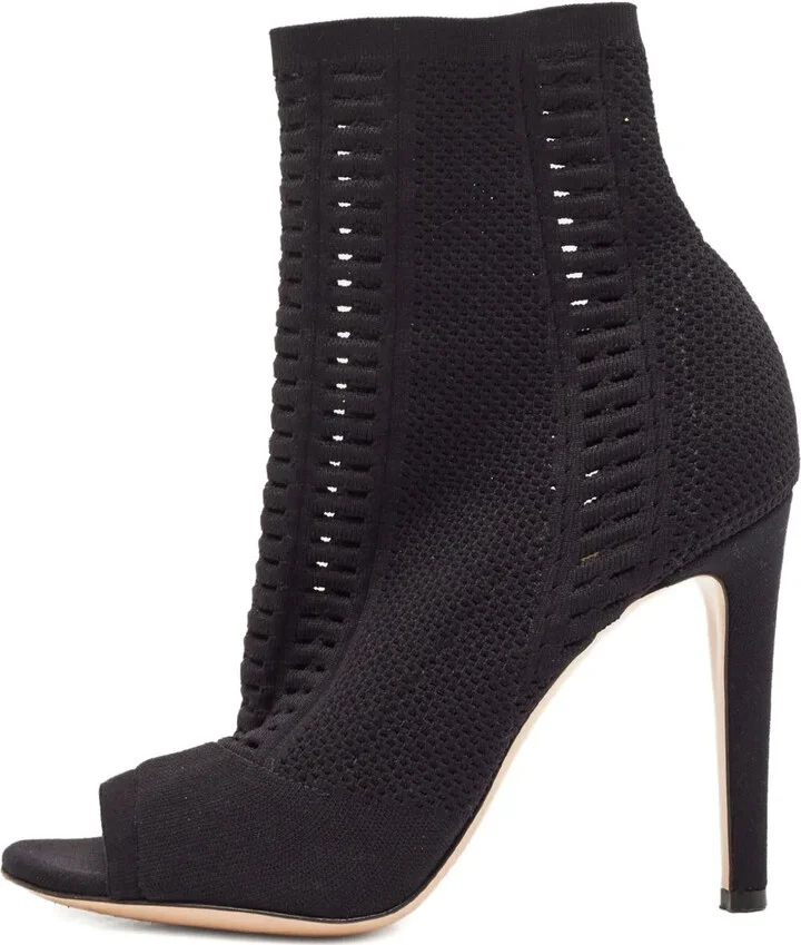 115mm Pre-owned peep-toe boots