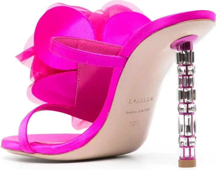 115mm Rose-Appliqué Sandals - Image 3