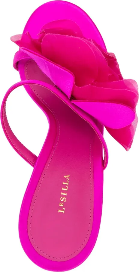 115mm Rose-Appliqué Sandals - Image 4