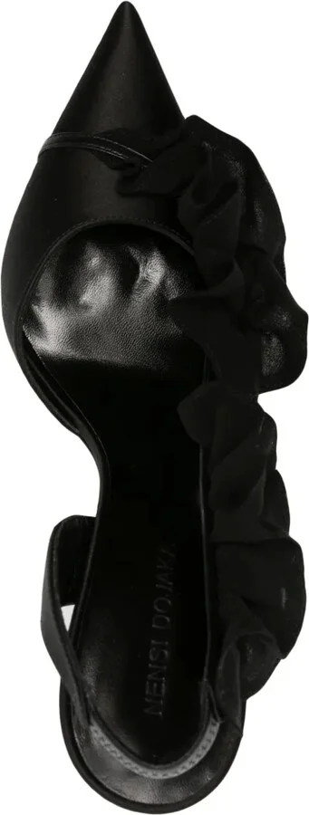 115mm Ruffle-Detail Satin Pumps - Image 4