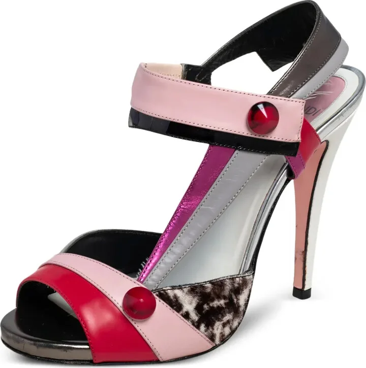 115mm Slingback Peep-Toe Sandals - Image 2