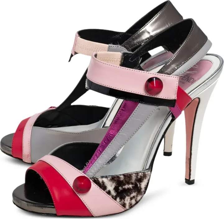 115mm Slingback Peep-Toe Sandals - Image 3