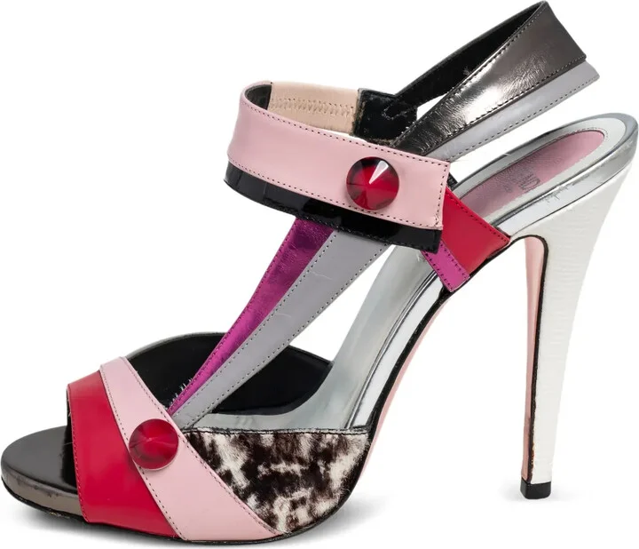 115mm Slingback Peep-Toe Sandals