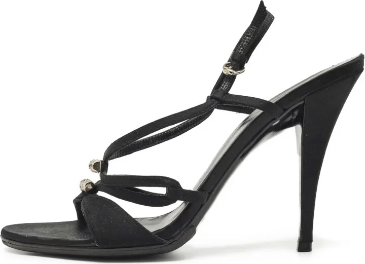 115mm Strappy Satin Sandals