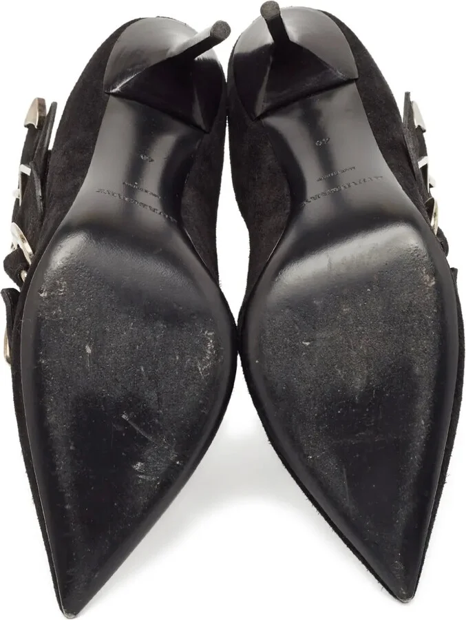 115mm Suede Buckled Boots - Image 5