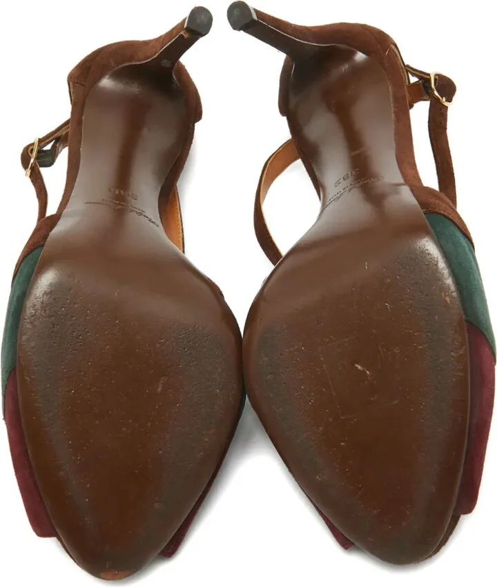 115mm Suede Criss-Cross Sandals - Image 5