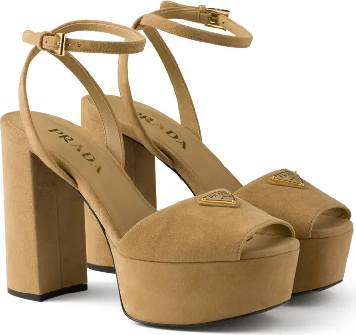 115mm Suede Platform Sandals - Image 2