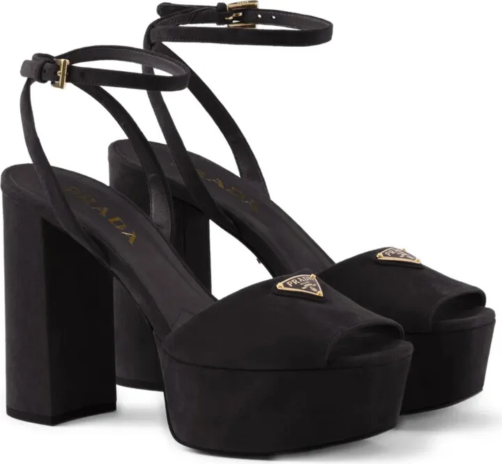 115mm Suede Platform Sandals - Image 2
