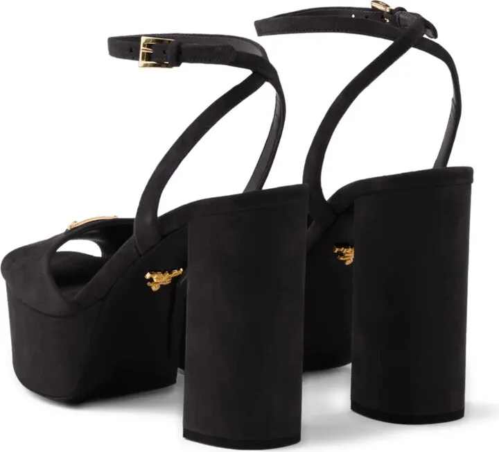 115mm Suede Platform Sandals - Image 3