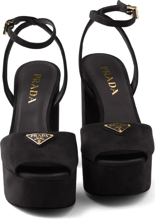 115mm Suede Platform Sandals - Image 5
