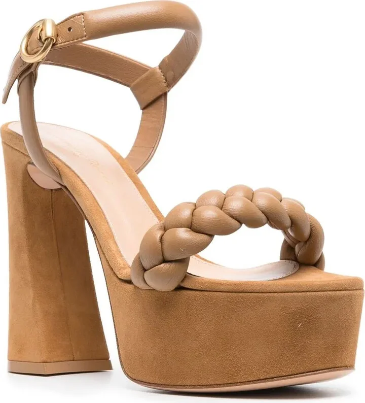 115mm Suede Platform Sandals - Image 2