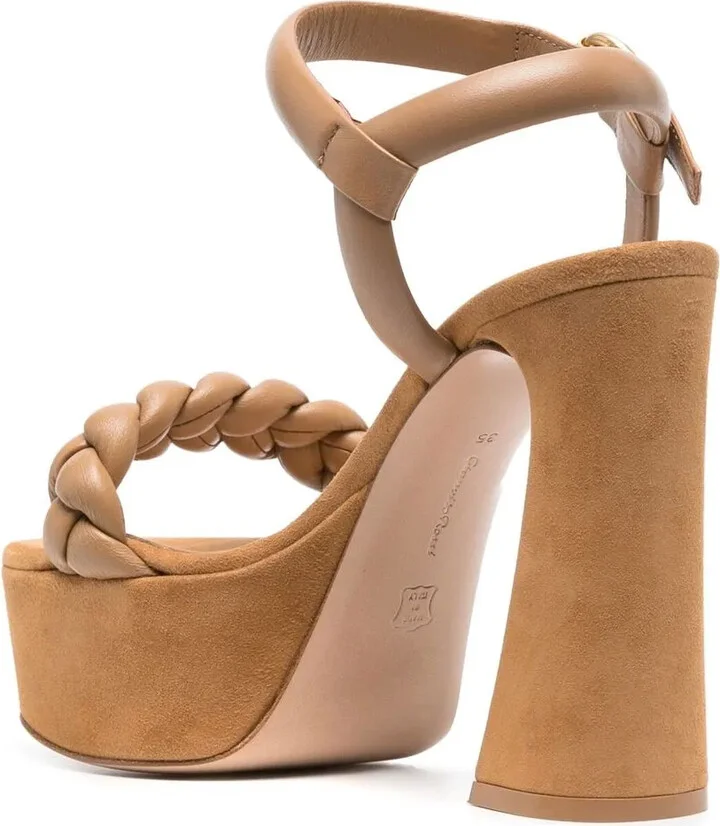115mm Suede Platform Sandals - Image 3
