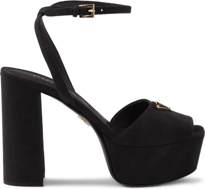 115mm Suede Platform Sandals