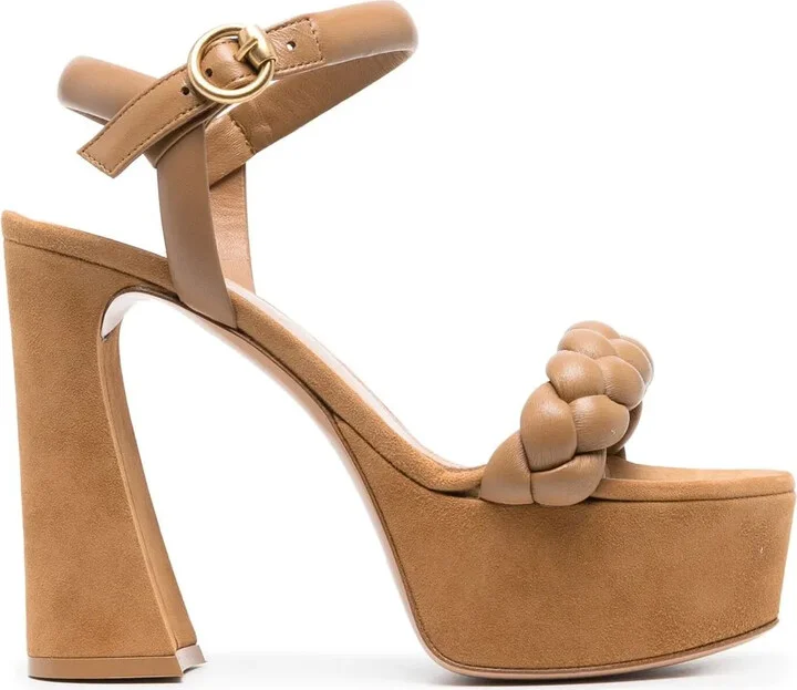 115mm Suede Platform Sandals