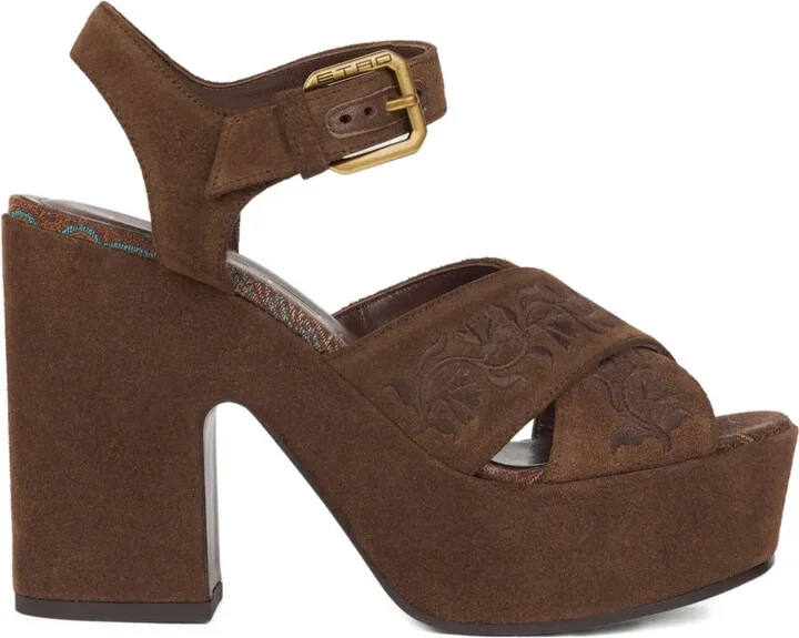 115mm Suede Sandals