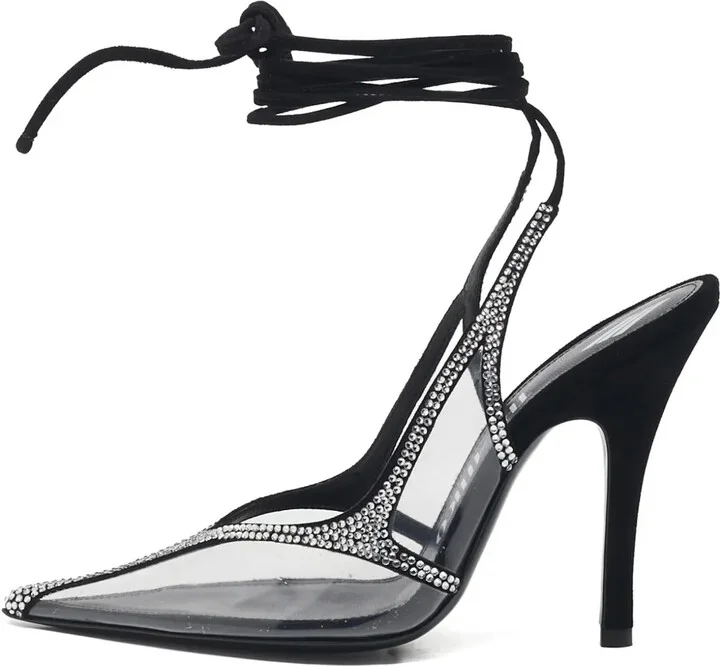 115mm Venus crystal-embellished pumps
