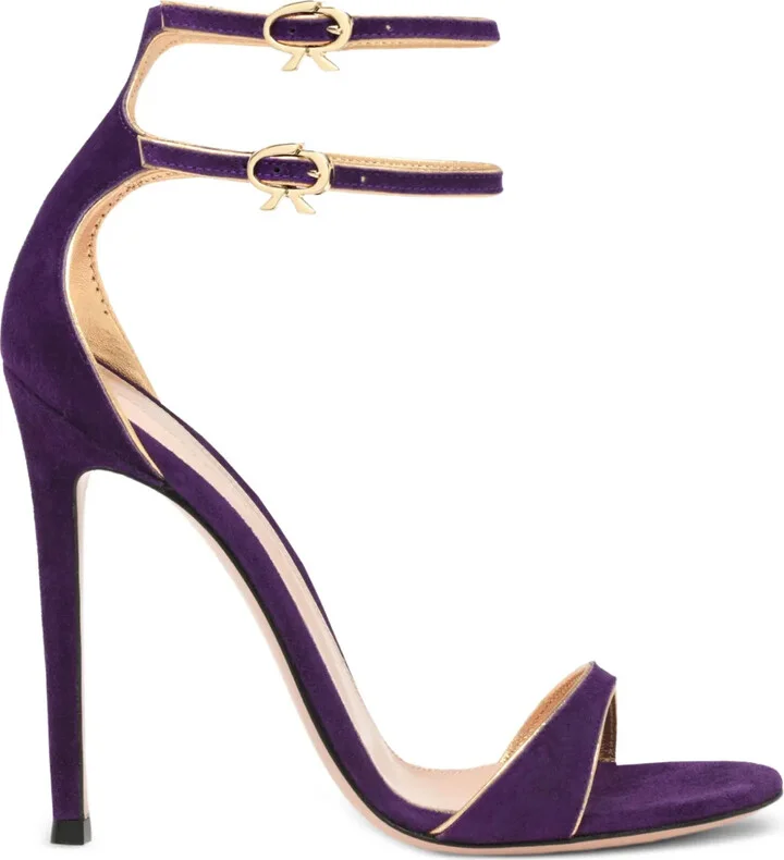 115mm Victorine double-buckle heeled sandals