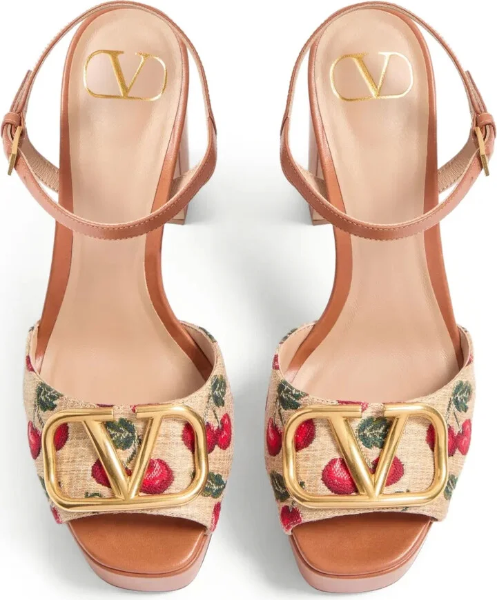 115mm VLogo Signature Cherryfic sandals - Image 4