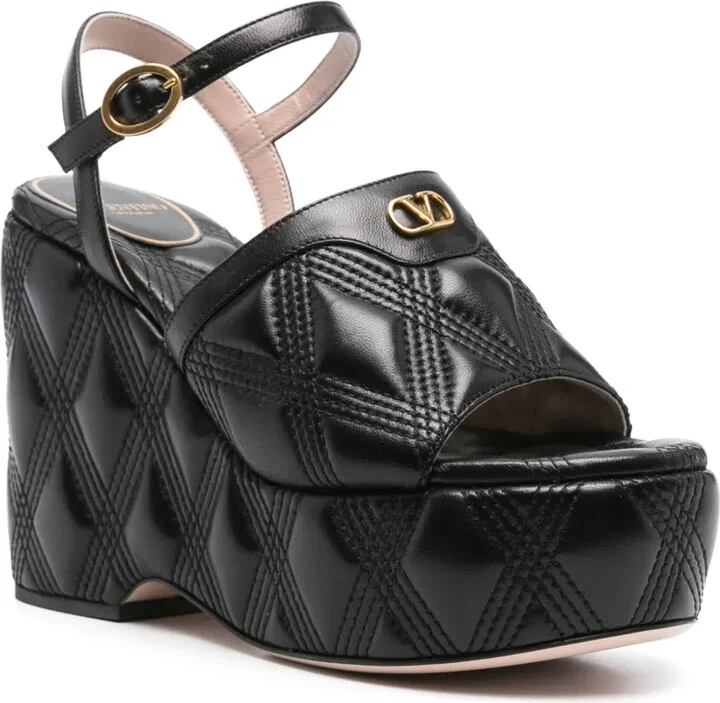 115mm VLogo Signature quilted sandals - Image 2