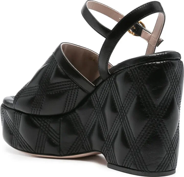 115mm VLogo Signature quilted sandals - Image 3