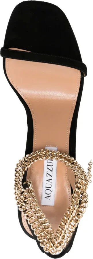 116mm Chain-Link Suede Pumps - Image 4