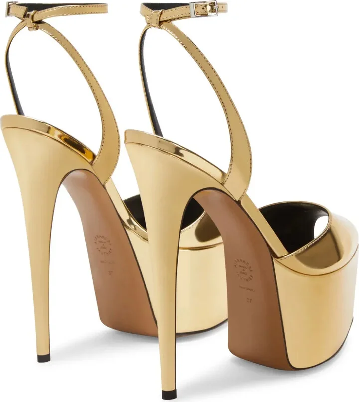 116mm Metallic Finish Sandals - Image 3